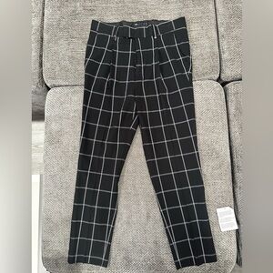 Men's Black Checkered Pants
